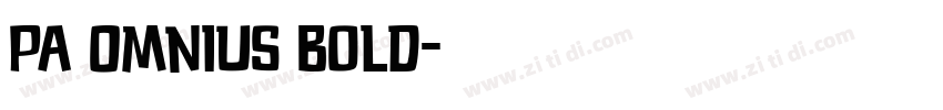 PA Omnius Bold字体转换